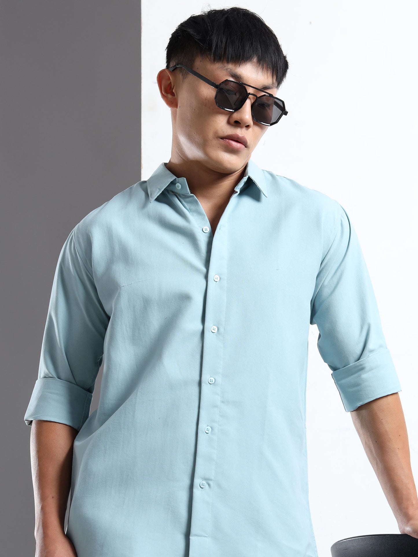 METRONAUT Men Solid Casual Brown Shirt