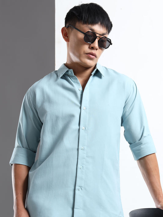 METRONAUT Men Solid Casual Brown Shirt
